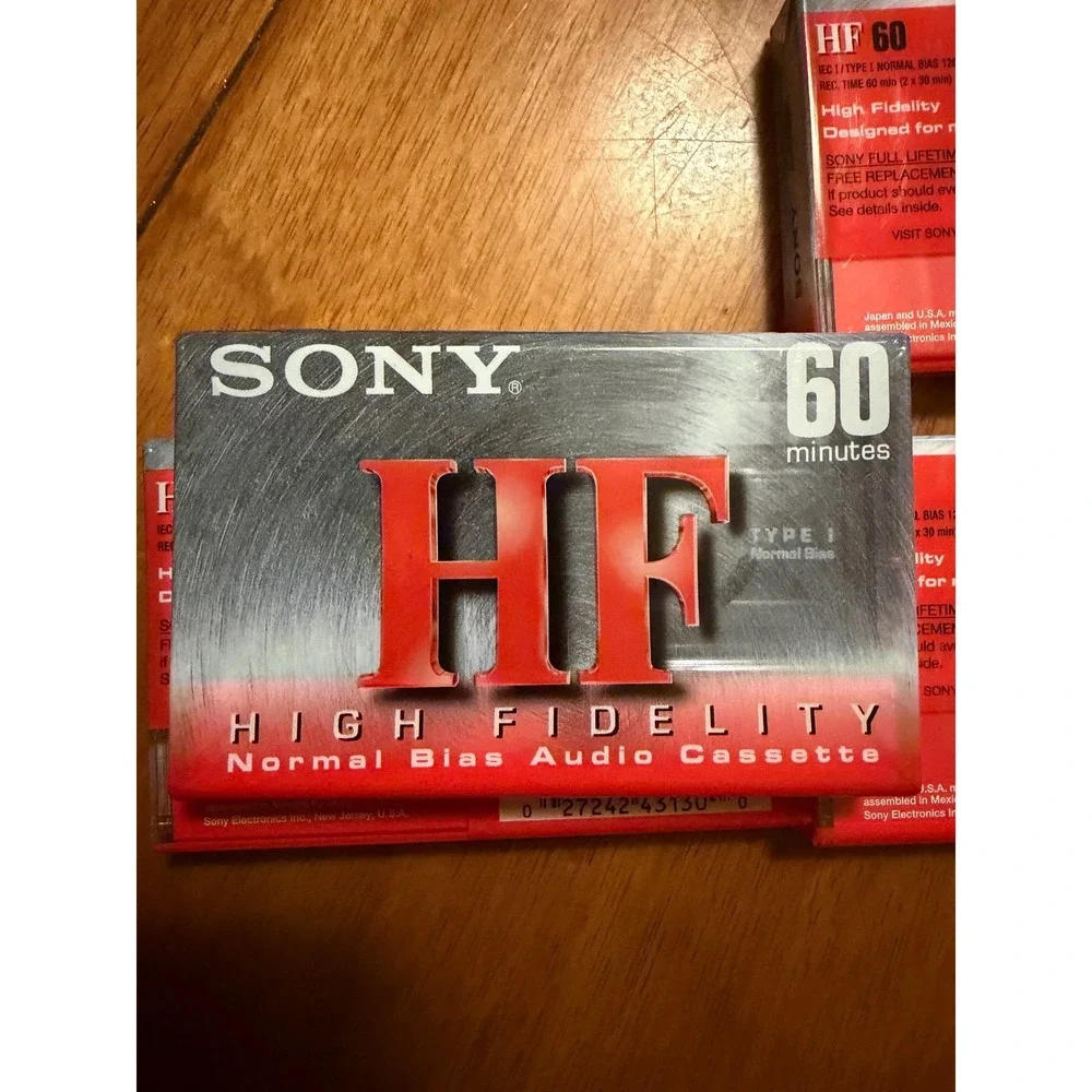 Sony HF 60 High Fidelity Normal Bias Type I Audio‎ Cassette Tapes 4 Pack Sealed